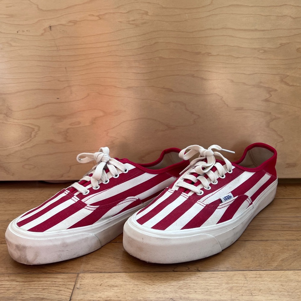 Red & white striped Vans